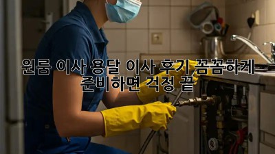 원룸 이사, 용달 이사 후기: 꼼꼼하게 준비하면 걱정 끝!